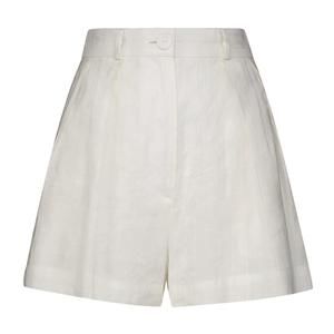 NEW MATTHEW BRUCH button pleated short in white